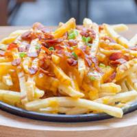 Bacon Cheese Fries · Fresh hand-cut crispy fries with bacon cheese.