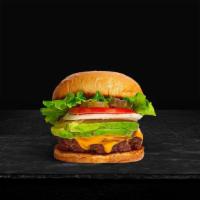 Avocado Burger · American beef patty topped with avocado, melted cheese, lettuce, tomato, onion, and pickles....