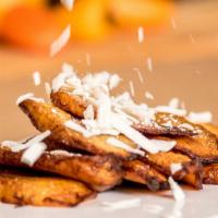 Sweet Plantains With Cheese · Tajaditas con queso. 8 oz