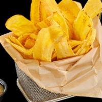 Mariquitas · Plantain Chips served with Garlic Mojo Sauce
