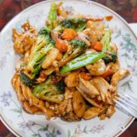 Chicken Szechuan Style · Hot and spicy.
