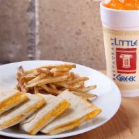 Kid'S Grilled Cheese Pita With Fresh-Cut Fries.  · Vegetarian. A classic kid's favorite - now on pita bread.