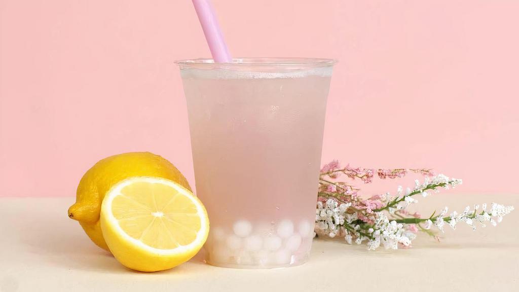 16Oz Lavender Lemonade · Light and refreshing like a spring breeze. Served with yogurt popping boba!