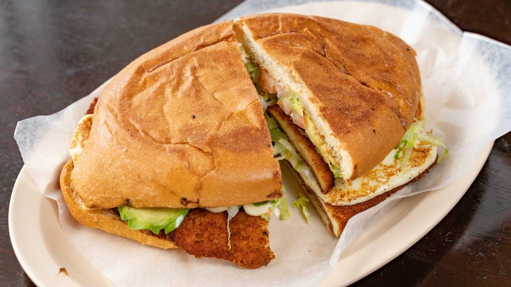 Torta Sandwiches · MEXICAN SANDWICHES. Filled with choice of meat, beans,cheese, tomatoes, avocado, mayonnaise and lettuce.