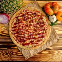 Hawaiian Pizza · Roasted Basil Pizza Sauce, Vegan Mozzarella Cheese, Mild Beyond Sausage, Red Onions, Pineapp...