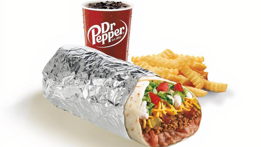 Epic Combo Burrito® Meal · Our Epic Combo Burrito™, plus our famous Crinkle Cut Fries and a refreshing beverage.