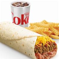 Del Combo Burrito™ Meal · Our Del Combo Burrito™, plus our famous Crinkle Cut Fries and a refreshing beverage.