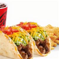 2 Stuffed Quesadilla Tacos Meal · Two of our Stuffed Quesadilla Tacos with choice of Grilled Chicken, Crispy Chicken or Carne ...