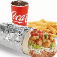 Epic Fresh Guacamole Burrito  Meal · Our Epic Fresh Guacamole Burrito plus our famous Crinkle-Cut Fries and a refreshing beverage.