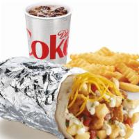 Epic Loaded Queso Burrito Meal · Our Epic Loaded Queso Burrito plus our famous Crinkle-Cut Fries and a refreshing beverage.. ...