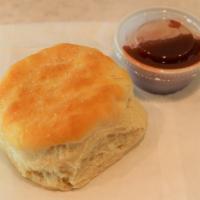 1 Fluffy Flying Biscuit W/ Cranberry Apple Butter · 1 biscuit with cranberry apple butter served on the side