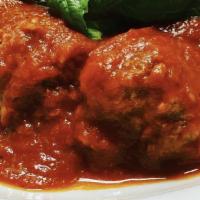 Polpettine Al Ragu’ · Mini meatballs simmered in our rich tomato sauce.