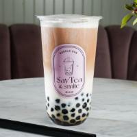 Organic Black Tea Latte · Organic black tea & regular milk