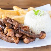 Picanha Steak Platter · Popular item. Seasoned Brazilian style and grille to order, accompanied with your choice of ...