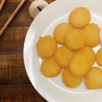 Fried Scallops (12) 炸干贝 · **Imitation Served with choice of side. Add side for an additional charge