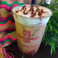 Iced Mocha · Drink prepared with espresso, chocolate sauce, and cold milk served on ice.