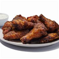 Smoked Wings · Wings marinated and smoked served with your choice of dry rub or sauce. 600-1000 cal | ranch...