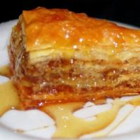 Baklava · Made from scratch, tough stuff to find, made with walnuts and love. Opa!