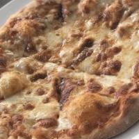Four Cheese Pizza · Gorgonzola, mozzarella, goat & Feta Cheese