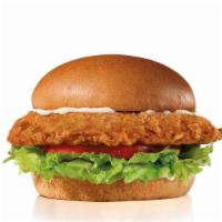 Big Chicken Fillet Sandwich · A crispy chicken fillet topped with lettuce, tomato, and mayonnaise on a premium bun.