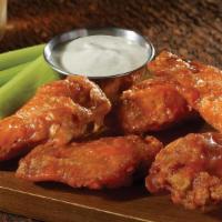 Bone-In Chicken Wings Short · Traditional bone-in, twice cooked chicken wings hand tossed in one of our signature sauces o...