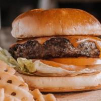 *Gs* Classic Cheddar Burger* · Our steak burger loaded with melted cheddar cheese.  Go bunless or add a Smart Flour Foods G...