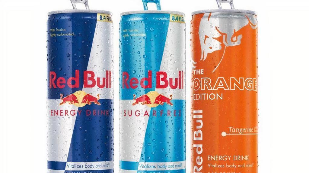 Red Bull · Red Bull, Red Bull Sugar Free or Red Bull Orange
