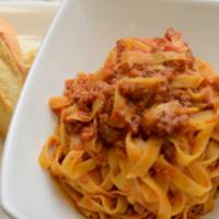 Fettuccine Bolognese · Al dente Pasta of your choice with our signature slow cooked Bolognese Sauce.