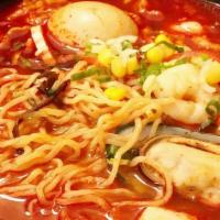 Spicy Seafood Udon · 