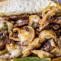 Philly Steak Only · Beef peppers onions and cheese.