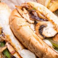 Philly Chicken Combo · Served with fries and drink.