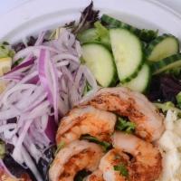 Seafood Salad · Lettuce, Tomato, Onion, Cucumber, Feta, Pepperoncini & Olives