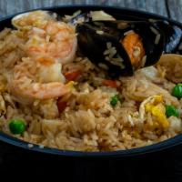 Seafood Fried Rice · Squid Clams Shrimp Mussels.