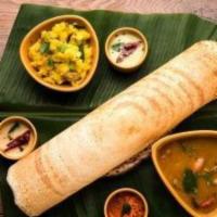 Mysore Masala Dosa · Mysore spicy chutney with vegetable stuffing.