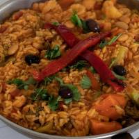 Paelha De Legumes (*Vegetarian Paella) · Vegetables and Rice Stew