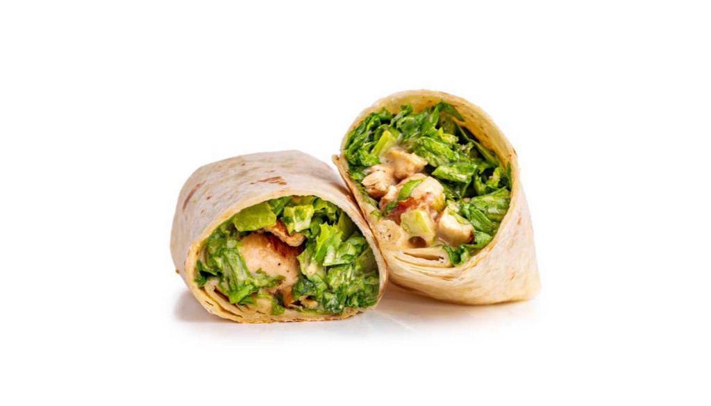 Chicken Caesar Wrap · Grilled chicken breast with romaine lettuce, parmesan cheese and Caesar dressing.