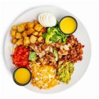 Cobb Salad · Our house salad with bacon, egg and guacamole topped with our fresh grilled chicken breast.