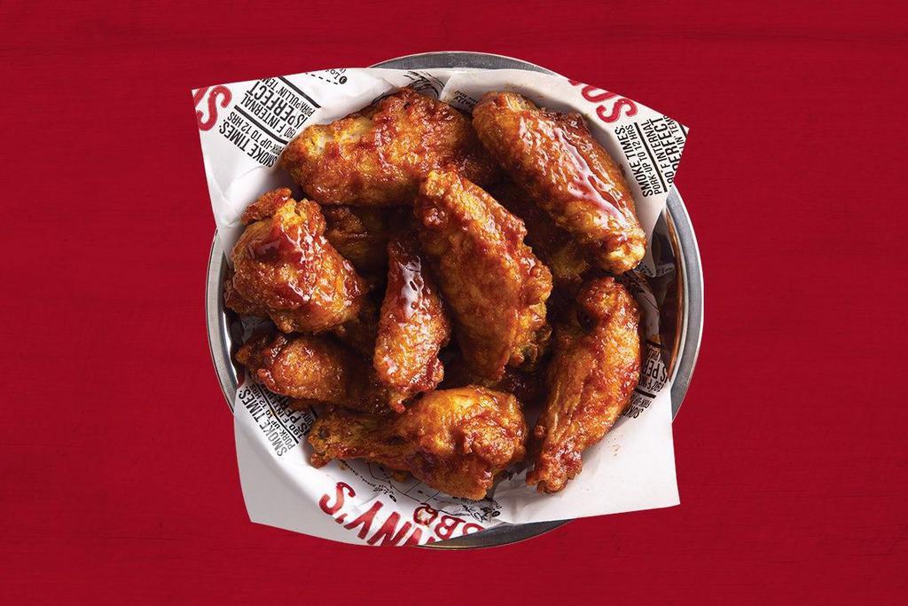 Bbq Wings (Dry-Rubbed Or Sauced) · Smoked and Dry-Rubbed or slathered in your favorite BBQ sauce. Served with Ranch dressing or Blue Cheese.