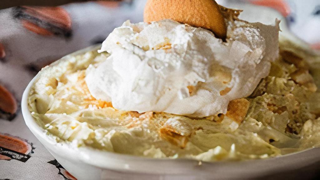 Banana Pudding  · You don't have to be from the South to know this is the real deal. A generous portion of vanilla pudding with chunks of banana slices topped with whipped cream and Nilla® wafers.
