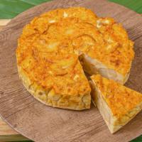 Tortilla Espanola · Vegetarian and Gluten Free. Serves 8. Crustless egg pie filled with layers of potato and car...