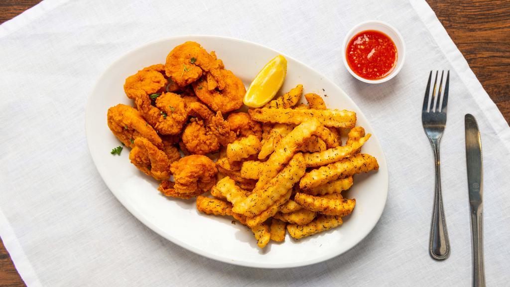 Fried Shrimp · Fried Shrimp, served with seasoned fries or mashed potatoes with gravy