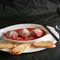 Le Polpette (Meatballs Plate) · 3 tasty meatballs baked in our pizza oven and topped with our special sauce, oregano, and pa...