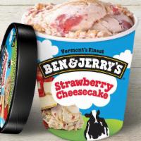 Ben & Jerry'S Ice Cream Strawberry Cheesecake · Ben & Jerry's strawberry cheesecake ice cream with strawberries & a thick graham cracker swi...