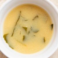Miso Soup · Soft tofu and seaweed in  miso broth