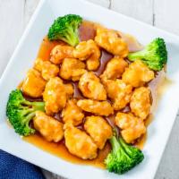 General Tso'S Chicken · Tender pieces of chicken lightly battered in lotus flour sautéed with broccoli dried pepper ...