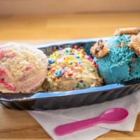 Triple Scoop · Three whole scoops of cookie dough. Choose up to three flavors. *Currently largest size avai...