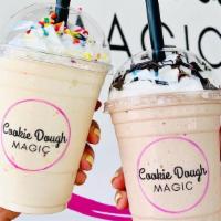 Cookie Dough Milkshake · Delicious milkshakes made with whole milk and creamy vanilla ice cream mixed with your favor...
