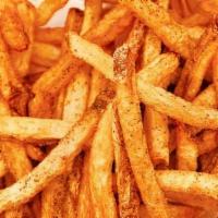 Hand-Cut Fries · Hand-Cut, Cooked in 100% Peanut Oil and Tossed in Your Choice of Seasoning