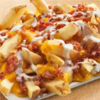 Ultimate Fries · Cheddar cheese sauce, bacon, ranch dressing.