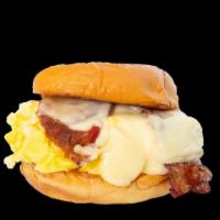 Bacon, Egg & Queso Sandwich · 